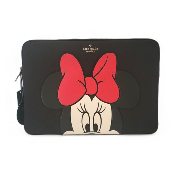 Kate Spade KG703 Disney X Minnie Mouse Universal Laptop Sleeve Black Multi 15" - Picture 2 of 7
